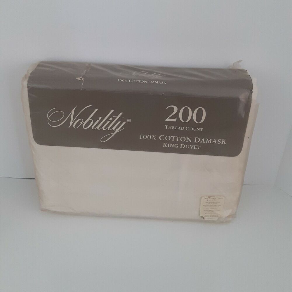 Vintage Nobility King Damask Duvet 104x88" Traditional Comfort